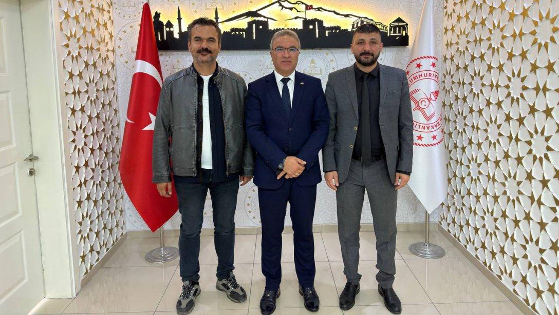 Kayseradar Genel Yayın Yönetmeni Mustafa Bayram ve Kürşat Açıkgöz, İl Millî Eğitim Müdürümüz Sn. Ayhan Teltik'i Ziyaret Etti