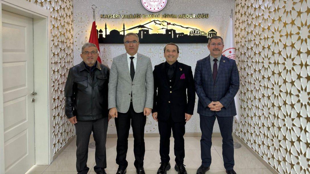 Kayseri Erozyonla Mücadele ve Ağaçlandırma Vakfı Yönetim Kurulu Başkanı Erdoğan Doğan, İl Millî Eğitim Müdürümüz Sayın Ayhan Teltik'i makamında ziyaret etti