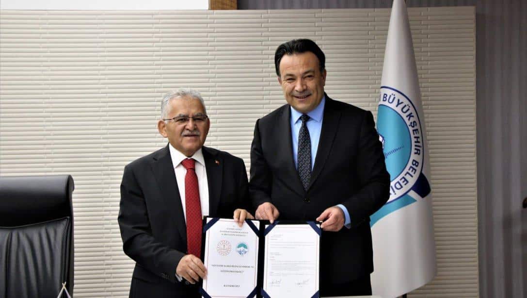 Kayseri Büyükşehir Belediyesi Afet İşleri Daire Başkanlığı ile İl Millî Eğitim Müdürlüğü arasında protokol imzalandı.
