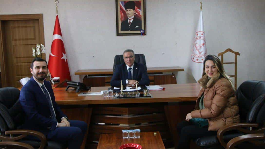 Erciyes Üniversitesi Kariyer Merkezi Koordinatörü Sayın Ahmet ERAT, İl Milli Eğitim Müdürümüz Sayın Ayhan TELTİK'i Ziyaret Etti