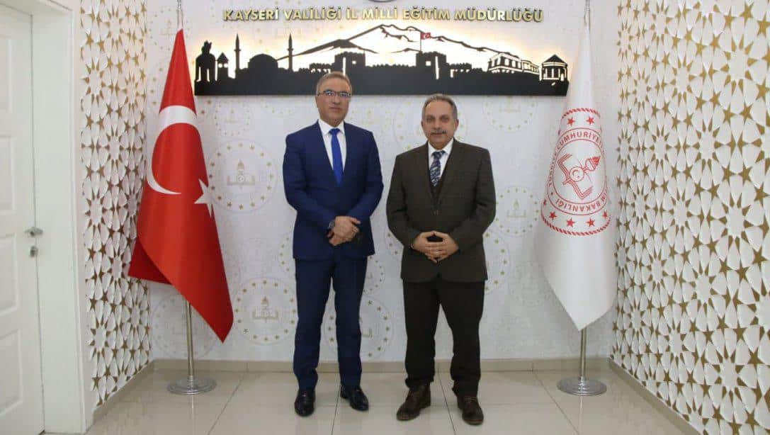 Talas Belediye Başkanı Sayın Mustafa YALÇIN, İl Milli Eğitim Müdürümüz Sayın Ayhan TELTİK'i Ziyaret Etti