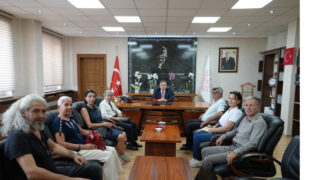 İl Millî Eğitim Müdürümüz Coşkun Esen, Kayseri Eğitim Sen Şube Başkanı Sedat Ünsal'ı Makamında Ağırladı