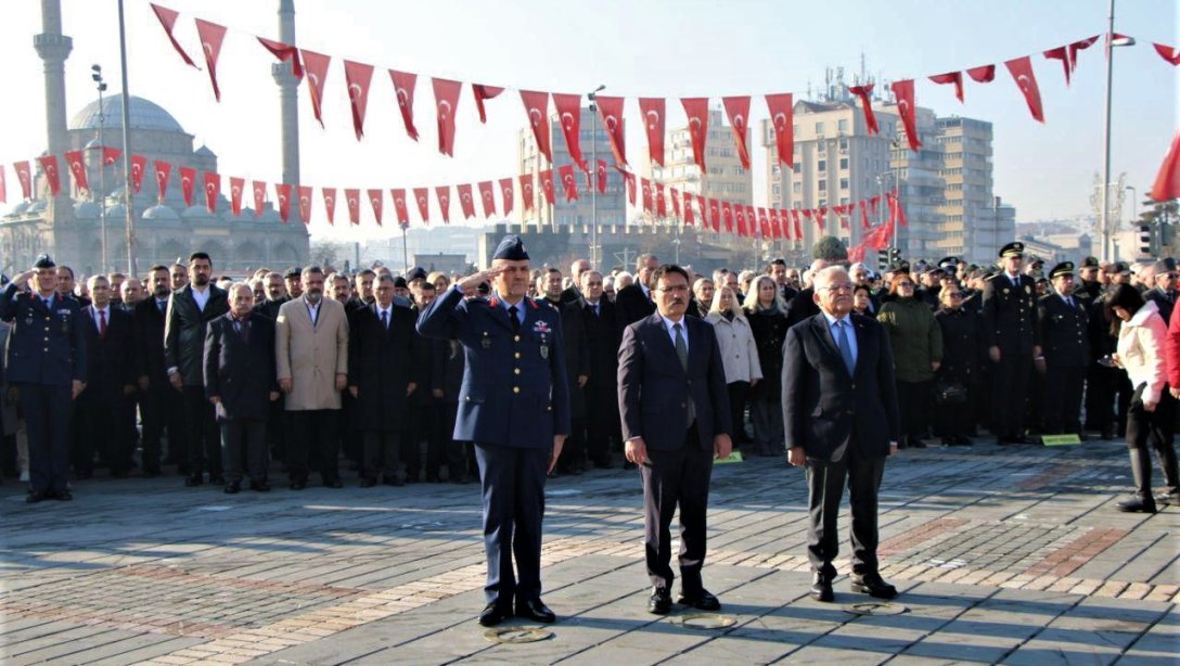 ATATÜRK'ÜN KAYSERİ'YE GELİŞİNİN 105. YIL DÖNÜMÜ TÖRENLE KUTLANDI