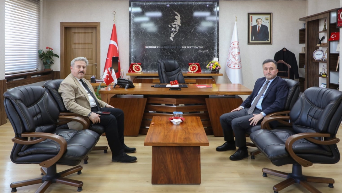 MELİKGAZİ BELEDİYE BAŞKANI DOÇ.DR. MUSTAFA PALANCIOĞLU, İL MİLLÎ EĞİTİM MÜDÜRÜMÜZ COŞKUN ESEN'İ ZİYARET ETTİ 